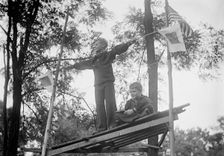Frank A. Daniels, Right, with Brother Jonathan Daniels, 1915. Creator: Harris & Ewing