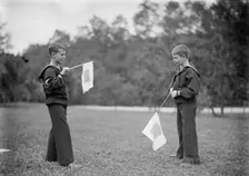 Frank A. Daniels, Right, with Brother Jonathan Daniels, 1915. Creator: Harris & Ewing
