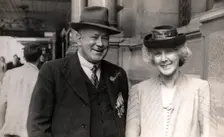 Frank and Phyllis Page, Anzac Day march, year unknown. Creator: Unknown