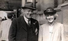 Frank and Phyllis Page, Anzac Day march, year unknown. Creator: Unknown