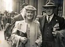 Frank and Phyllis Page, Anzac Day march, year unknown. Creator: Unknown