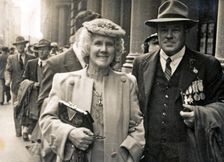 Frank and Phyllis Page, Anzac Day march, year unknown. Creator: Unknown