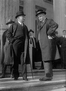 Frank Buchanan, Rep. from Illinois, Right, with Thomas W. Lawson; Leak Hearings, 1917 or 1918. Creator: Harris & Ewing