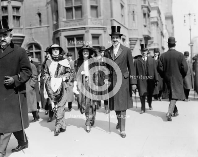 Frank Gould, wife and Ethel Kelly, between c1910 and c1915. Creator: Bain News Service.