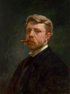 Frank Duveneck Self-Portrait, c. 1890. Creator: Frank Duveneck