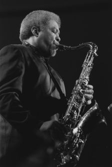 Frank Foster, Basie Band, Maastrict Music Nights, Netherlands, 1994. Creator: Brian Foskett