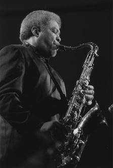 Frank Foster, Basie Band, Maastrict Music Nights, Netherlands, 1994. Creator: Brian Foskett