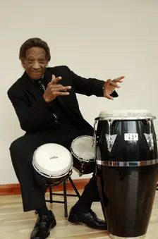 Frank Holder, Guyanan jazz singer and percussionist. Artist: Brian O'Connor