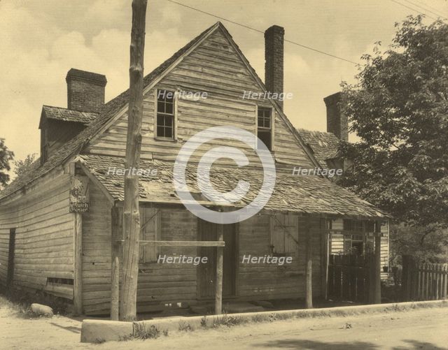 Frank Hill's old store, Scott's Hill, Falmouth, between 1925 and 1929. Creator: Frances Benjamin Johnston.