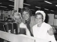 Frank Ifield, popular Australian singer, visiting the Rowntree factory, 1971