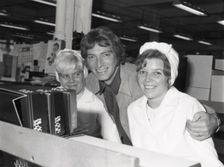 Frank Ifield, popular Australian singer, visiting the Rowntree factory, 1971