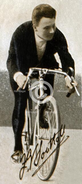 Frank Southall, cycling champion, 1935. Artist: Unknown