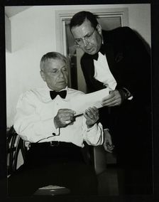 Frank Sinatra and Frank Sinatra Jr backstage at the Royal Albert Hall, London, 28 May 1992. Artist: Denis Williams