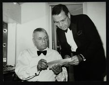 Frank Sinatra and Frank Sinatra Jr backstage at the Royal Albert Hall, London, 28 May 1992. Artist: Denis Williams