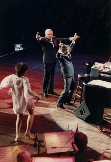 Frank Sinatra, Sammy Davis Jr, Liza Minnelli, Royal Albert Hall, London 1989. Creator: Brian Foskett