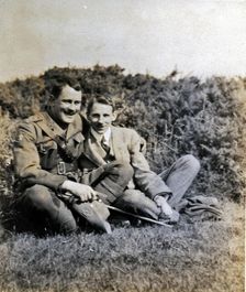 Frank Page with his son, Thomas. Creator: Unknown