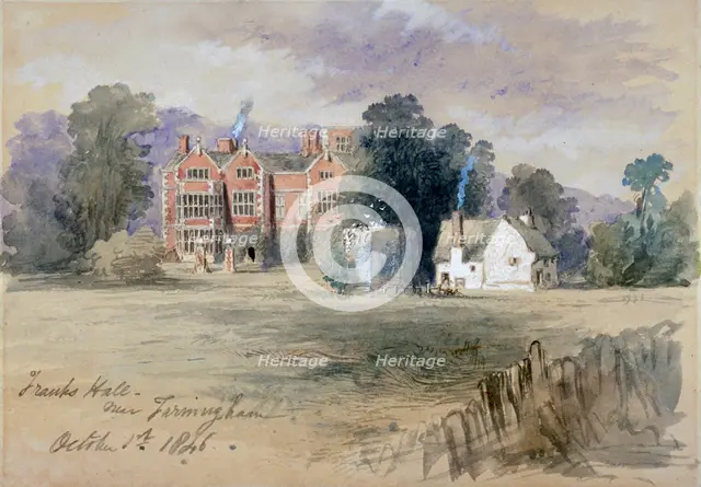 'Frank's Hall near Farningham', 1846.        Artist: Sir John Gilbert