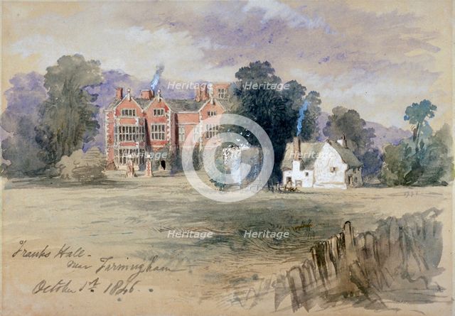 'Frank's Hall near Farningham', 1846.        Artist: Sir John Gilbert