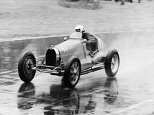 Frank Wall driving a Bugatti Type 35B, 1926