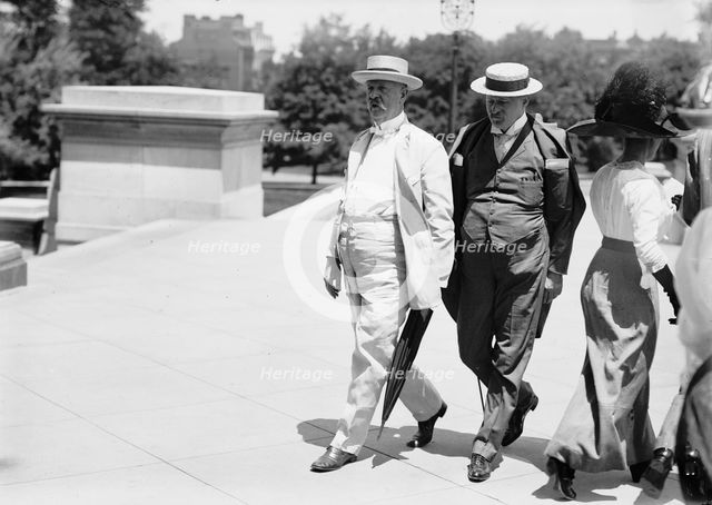 Frank Wheeler Mondell, Rep. from Wyoming, Right, with Senator Bacon, 1911. Creator: Harris & Ewing.