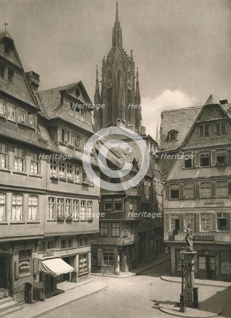 'Frankfurt a. Main. Saalgasse - Cathedral Tower', 1931. Artist: Kurt Hielscher.