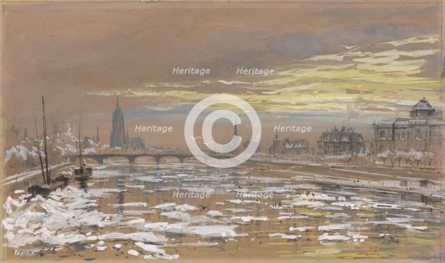 Frankfurt am Main in winter, 1897. Creator: Bernhard Mannfeld.