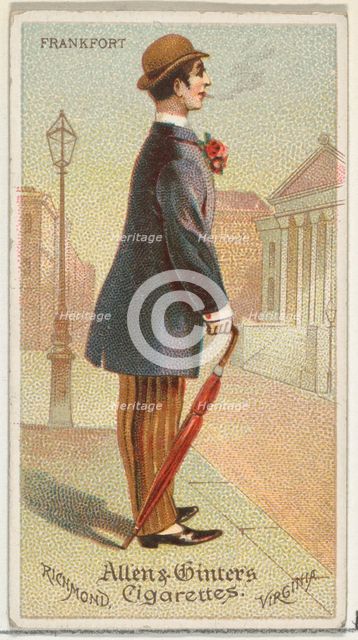 Frankfurt, from World's Dudes series (N31) for Allen & Ginter Cigarettes, 1888. Creator: Allen & Ginter.