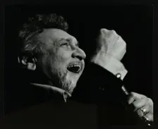 Frankie Laine on stage at the Forum Theatre, Hatfield, Hertfordshire, 10 May 1982. Creator: Denis Williams