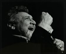 Frankie Laine on stage at the Forum Theatre, Hatfield, Hertfordshire, 10 May 1982. Creator: Denis Williams