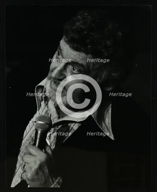 Frankie Laine on stage at the Forum Theatre, Hatfield, Hertfordshire, 10 May 1982. Creator: Denis Williams.