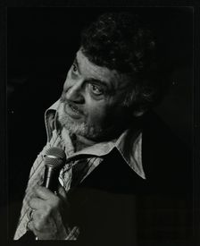 Frankie Laine on stage at the Forum Theatre, Hatfield, Hertfordshire, 10 May 1982. Creator: Denis Williams