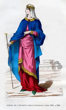 Frankish woman of the time of the Carolingians, 890-900 (1882-1884)