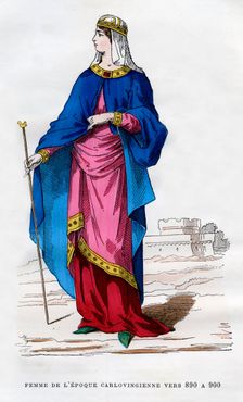 Frankish woman of the time of the Carolingians, 890-900 (1882-1884)