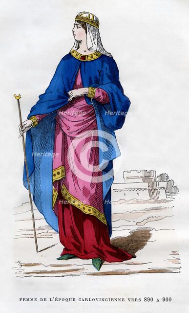Frankish woman of the time of the Carolingians, 890-900 (1882-1884). Artist: Unknown
