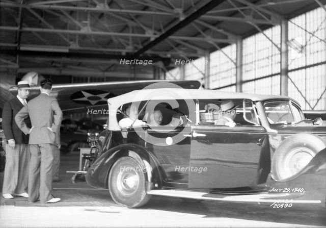 Franklin D. Roosevelt at Langley Research Center, Virginia, USA, July 29, 1940. Creator: NASA.