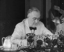 Franklin D. Roosevelt Giving a Speech, 1942. Creator: British Pathe Ltd
