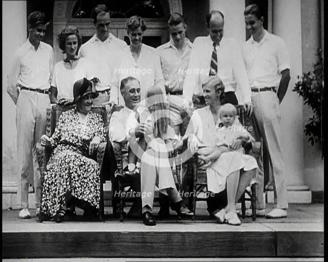 Franklin D Roosevelt, One of the Democratic Presidential Candidates, and Family, 1932. Creator: British Pathe Ltd.