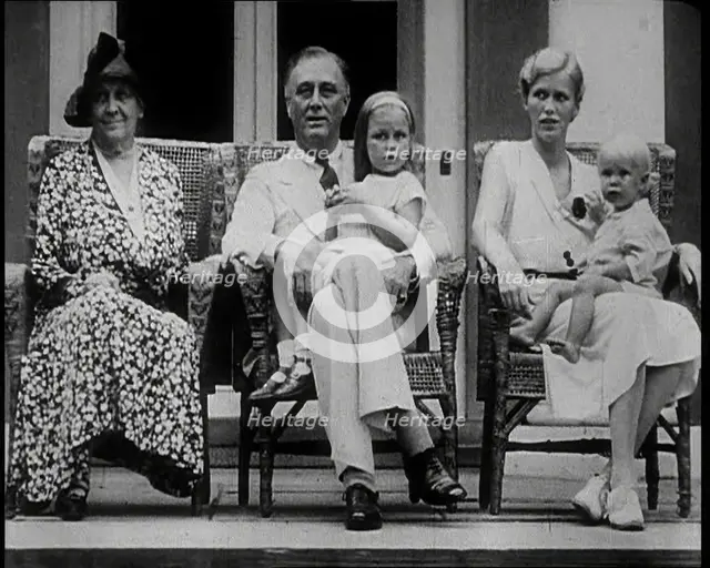 Franklin D Roosevelt, One of the Democratic Presidential Candidates, and Family, 1932. Creator: British Pathe Ltd.