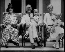 Franklin D Roosevelt, One of the Democratic Presidential Candidates, and Family, 1932. Creator: British Pathe Ltd