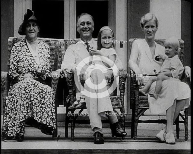 Franklin D Roosevelt, One of the Democratic Presidential Candidates, and Family, 1932. Creator: British Pathe Ltd.