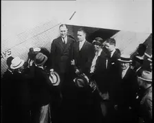 Franklin D Roosevelt Talking To the Press, 1932. Creator: British Pathe Ltd