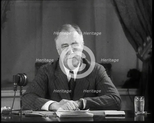 Franklin D Roosevelt, the President of the United States, Giving a Speech, 1933. Creator: British Pathe Ltd.