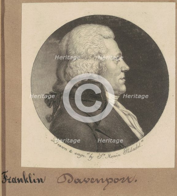 Franklin Davenport, 1798. Creator: Charles Balthazar Julien Févret de Saint-Mémin.
