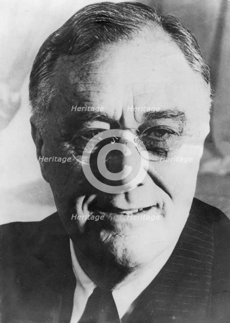 Franklin Delano Roosevelt (1882-1945), thirty-second president of the United States, c1940s. Creator: Unknown.