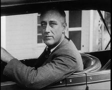 Franklin Delano Roosevelt, Future President of the United States, in a Car, 1932 Creator: British Pathe Ltd