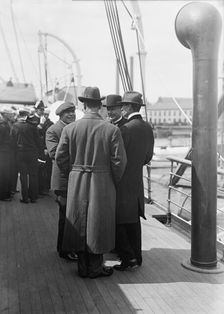 Franklin K. Lane, David Franklin Houston, Albert Sidney Burleson - Target Practice, 1913. Creator: Harris & Ewing