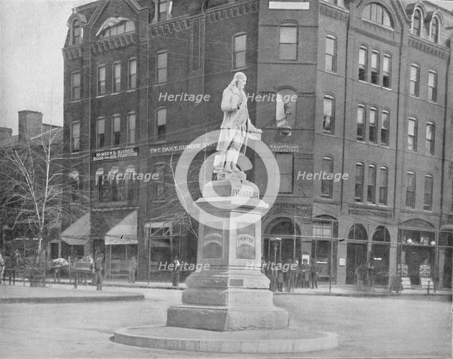 'Franklin Statue, Washington, D.C.', c1897. Creator: Unknown.