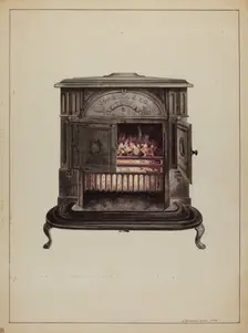 Franklin Stove, 1938. Creator: J. Howard Iams