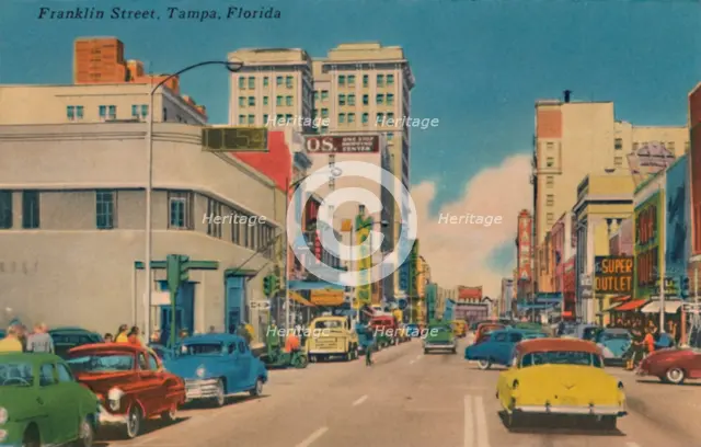 'Franklin Street, Tampa, Florida', c1940s. Artist: Unknown.