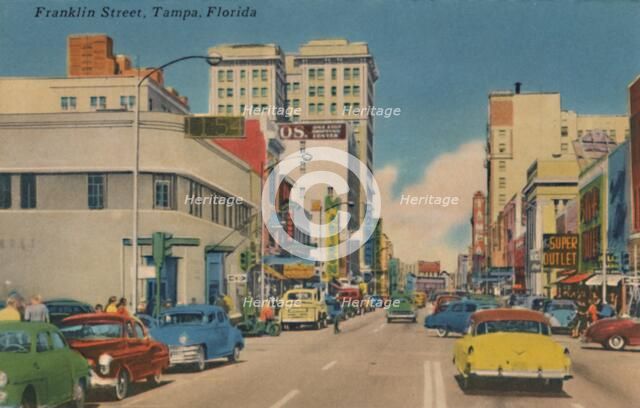'Franklin Street, Tampa, Florida', c1940s. Artist: Unknown.